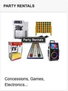 party rentals